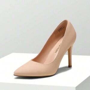 Amazon Cream Stiletto Heels Classic Pointed-Toe Pumps